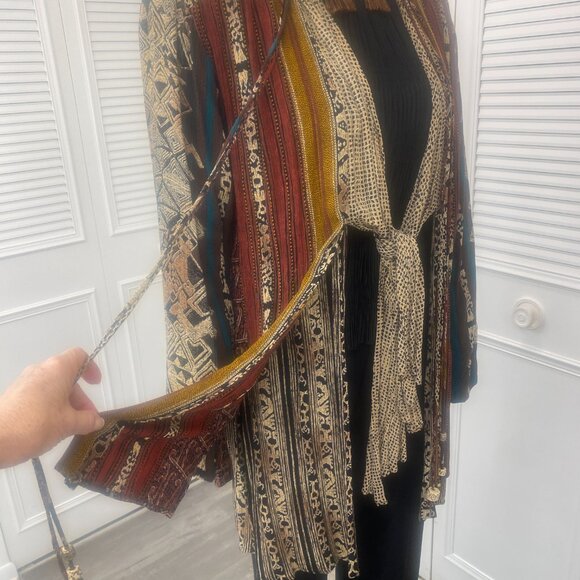Vintage 90s African Print Carole Little Jacket Sz. L - Picture 7 of 13